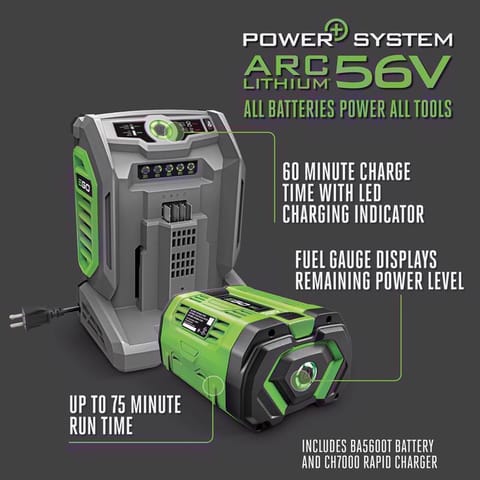 EGO Power+ 800 Series LM2156SP 21 in. 56 V Battery Self-Propelled Lawn Mower Kit (Battery & Charger) W/ 10.0 AH BATTERY